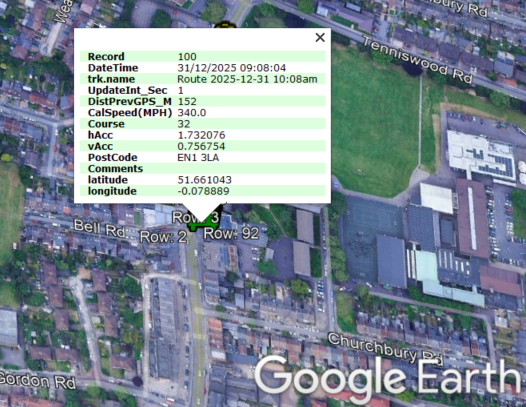 Telematics Expert Witness Single Point map image